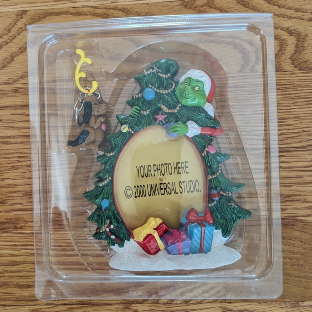 Grinch frame Max bag clip Christmas tree Universal Studio 2000 Vintage